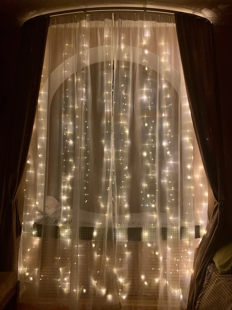 Transparente Vorhänge aus weißem Tüll für Wohnzimmer, Esszimmer, Schlafzimmer, Garn, transparent, Voile, Tür, Sichtschutz, Fenster, Blind – Detail 11