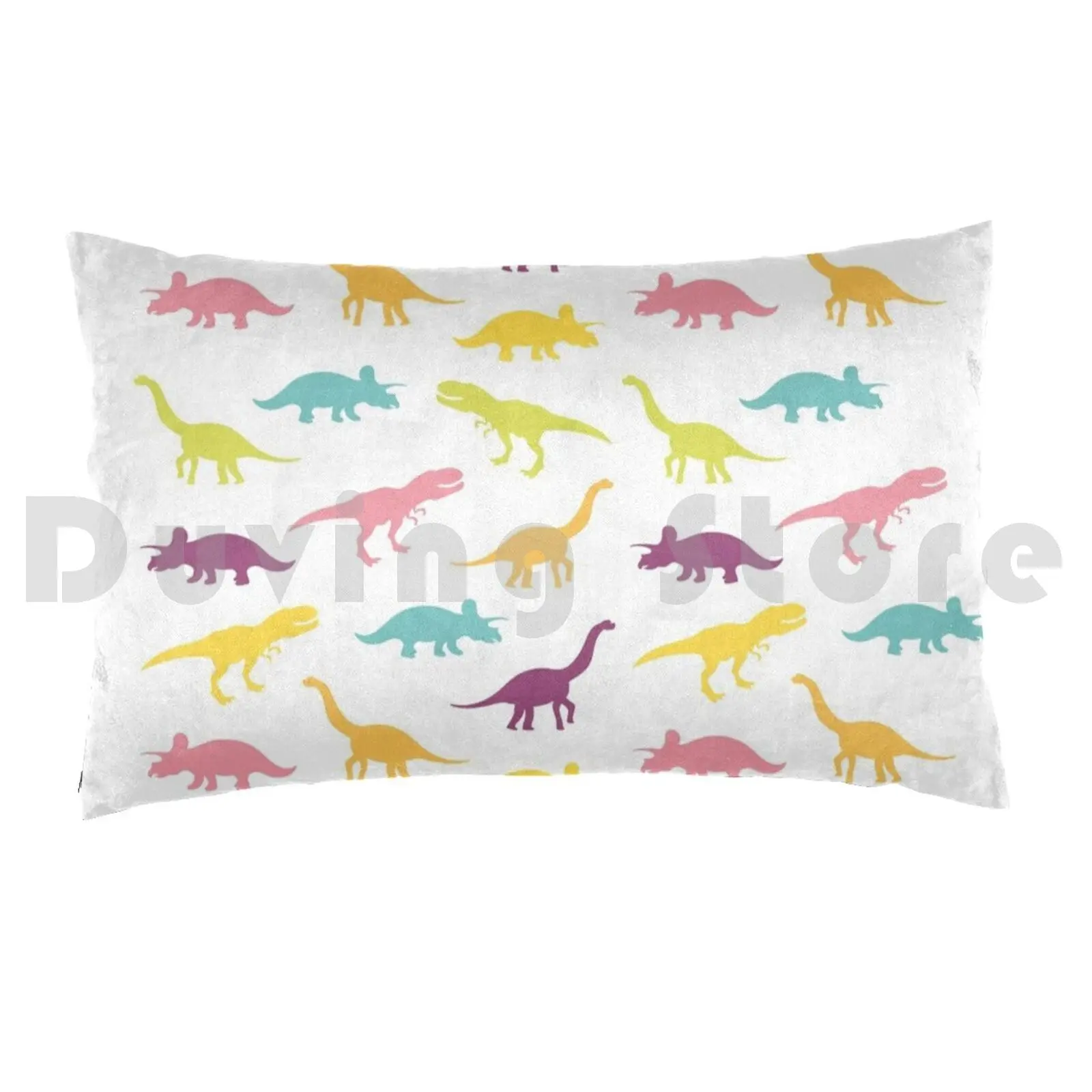 Dinosaur Pillow Case DIY 50*70 Kids Dinosaur Colores Love Funny Fun Positive Dino T Rex Trending Sleeping