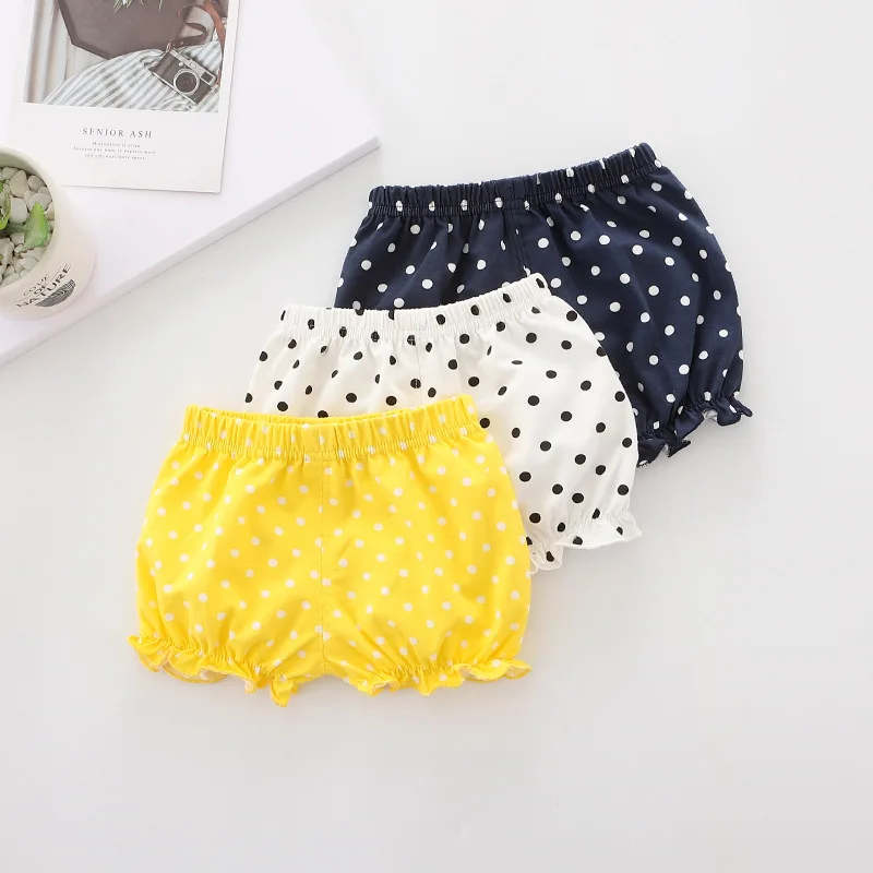 The Newborn Baby Bloomers PP Pants Cotton Triangle Kawaii Dot Girls Shorts Summer Boys Trouser Toddler Kawaii Bebe Underwear