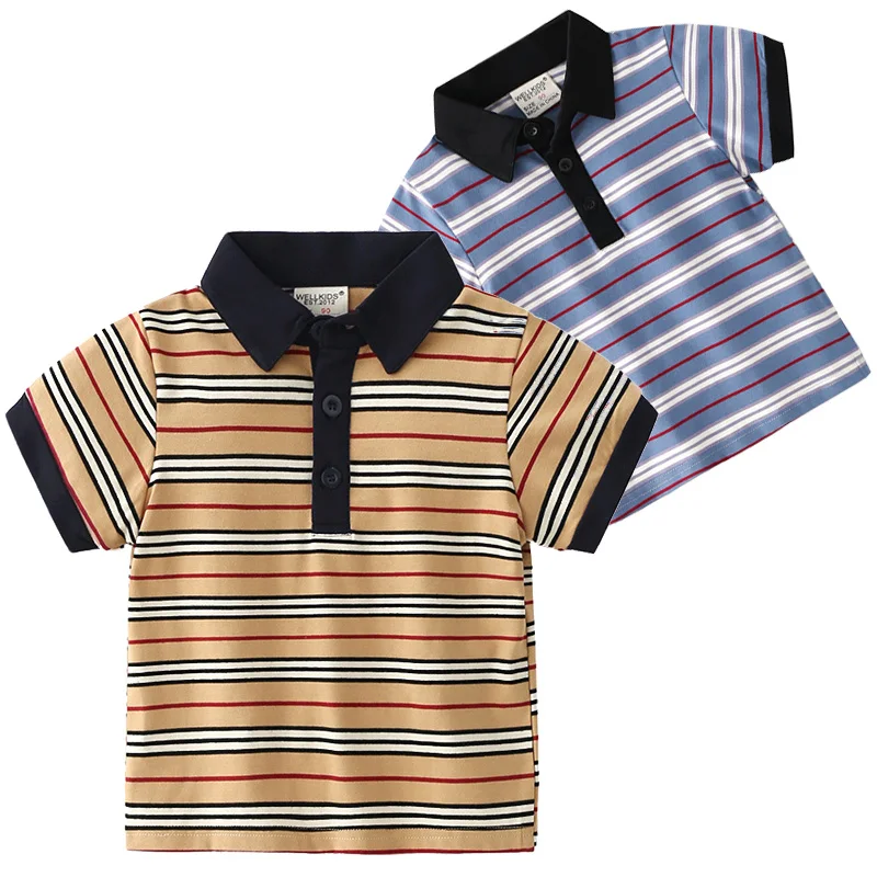 Handsome Boys Polo T-shirts Causal Soft Fabric Shirt Cotton Summer Tops Tees Outfit Kids Clothes