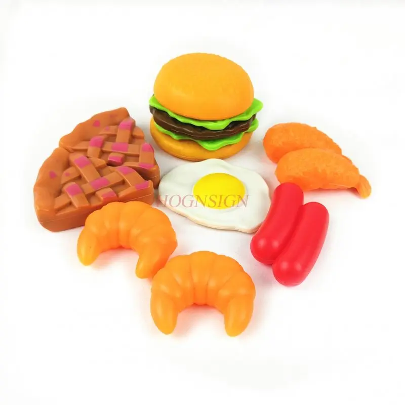 Simulation Food Omelette Croissant Fried Shrimp Play Toys House For Children 2021