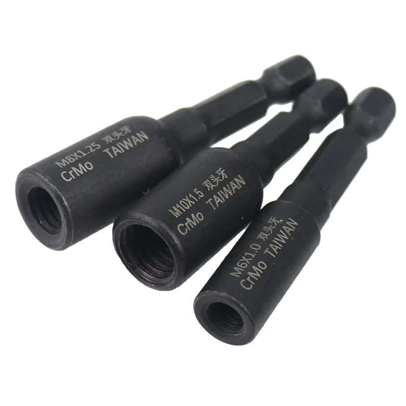 Socket Adapter 1/4" Hex Shank Socket Set For Metal Screws Self-Tapping Chuck 6/8/10mm Embedded Lock Nuts Woodworking Tools