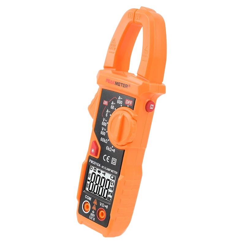 PEAKMETER ufficiale di vendita calda PM2018A portatile AC digital clamp meter gamma manuale per uso domestico con data hold retroilluminazione LPF