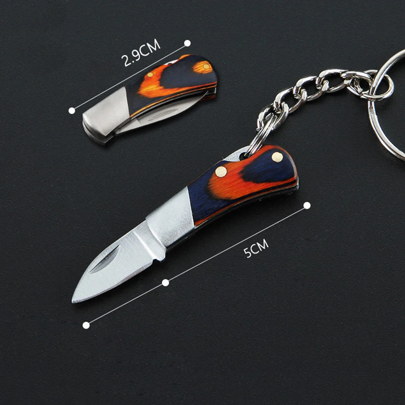 Mini coltello pieghevole Unboxing in acciaio inossidabile CS GO portachiavi portatile a lama piccola portatile coltello EDC da campeggio esterno piccolo appeso