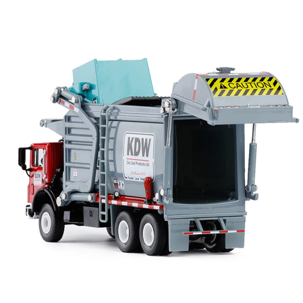 Garbage Cleaning Alloy Car Model Die Casting Models Sanitation Rubbish Truck Tractor Construction Engineering Vehicle Toys Kids