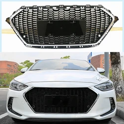For Fish Scale Racing Grills Hyundai Elantra ABS Front Bumper Splitter Cover Accessories CAR Grill Body Kit 2016-2021 Year