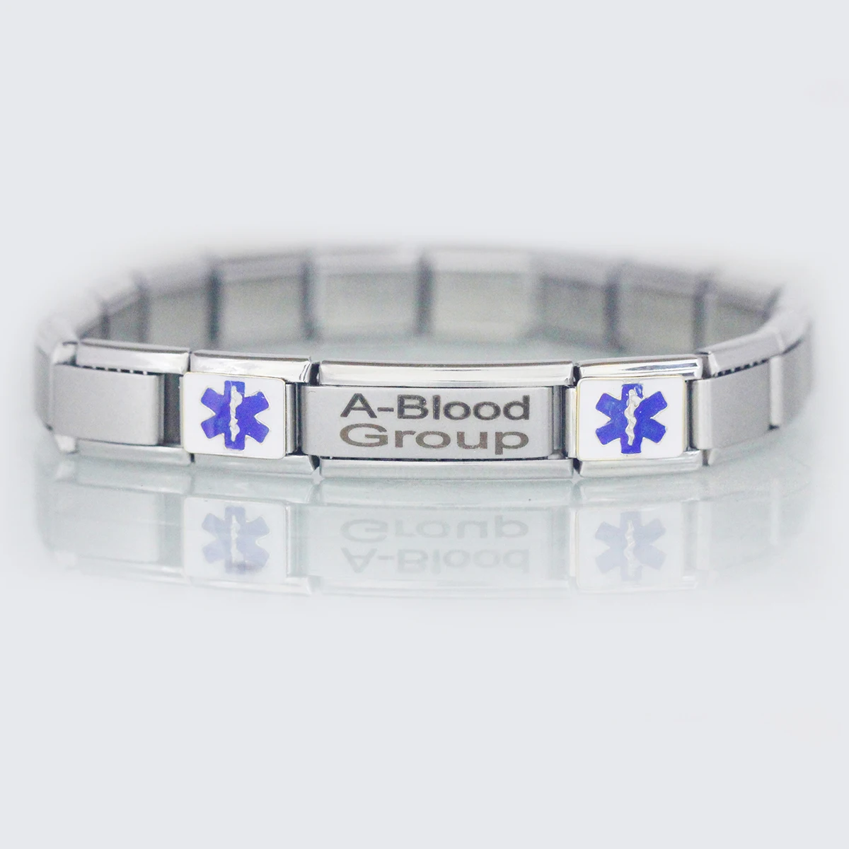 Wholesale Customize 9mm Links Superlink Medical Alert Custom Disease Name Italian Charms Bracelet Fit Zoppini Boxer