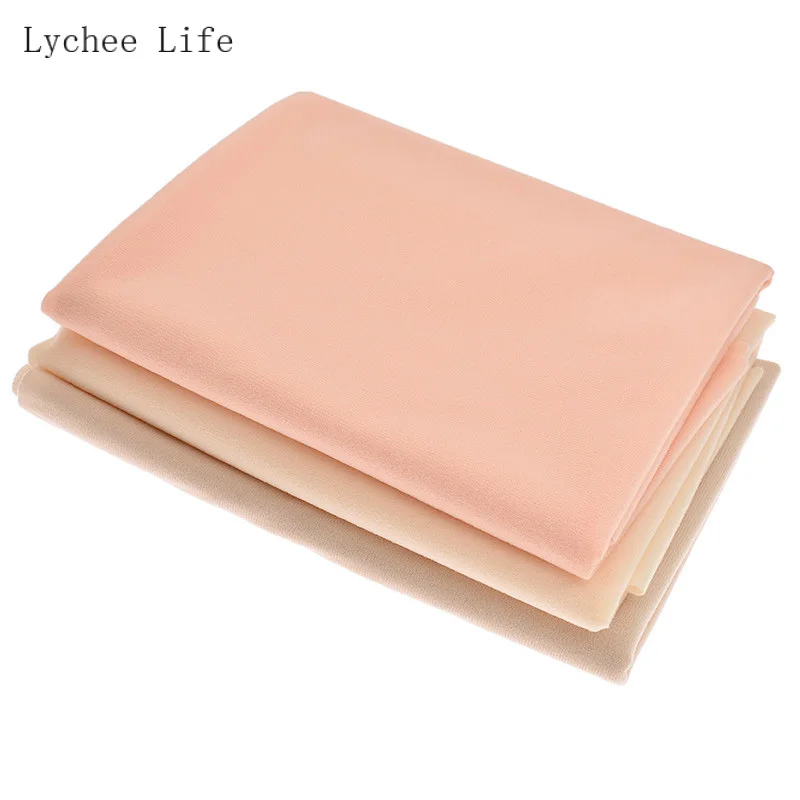 Lychee Life 50x150cm Soft Doll Skin Fabric Solid Color Plush Cloth For Toy Dolls Diy Patchwork Sewing Supplies Accessories