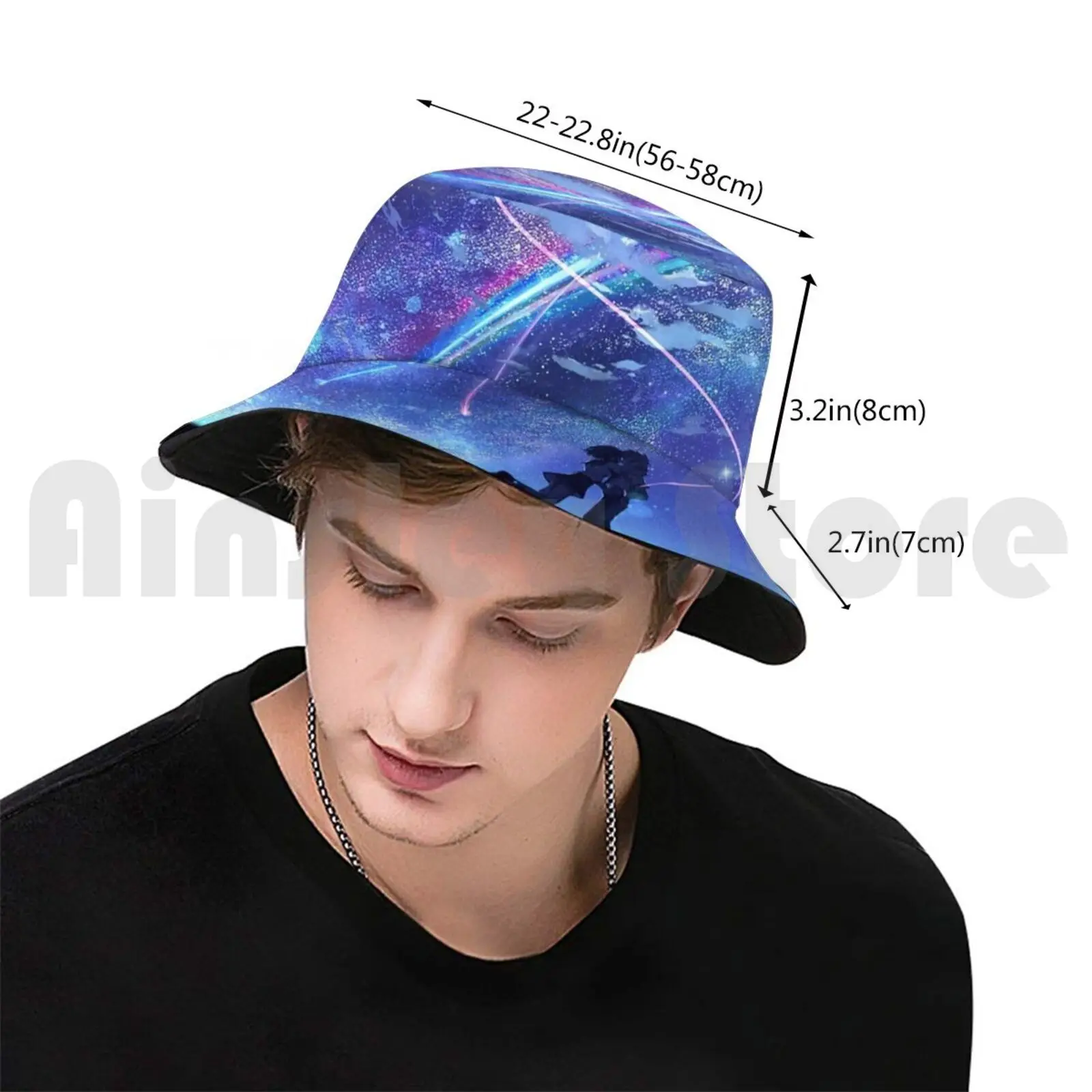 Your Name Sun Hat Foldable UV Protection Puzzles Anime Your Name Mitshua Taki Love Kimi No Na Wa Kimi No Nawa A