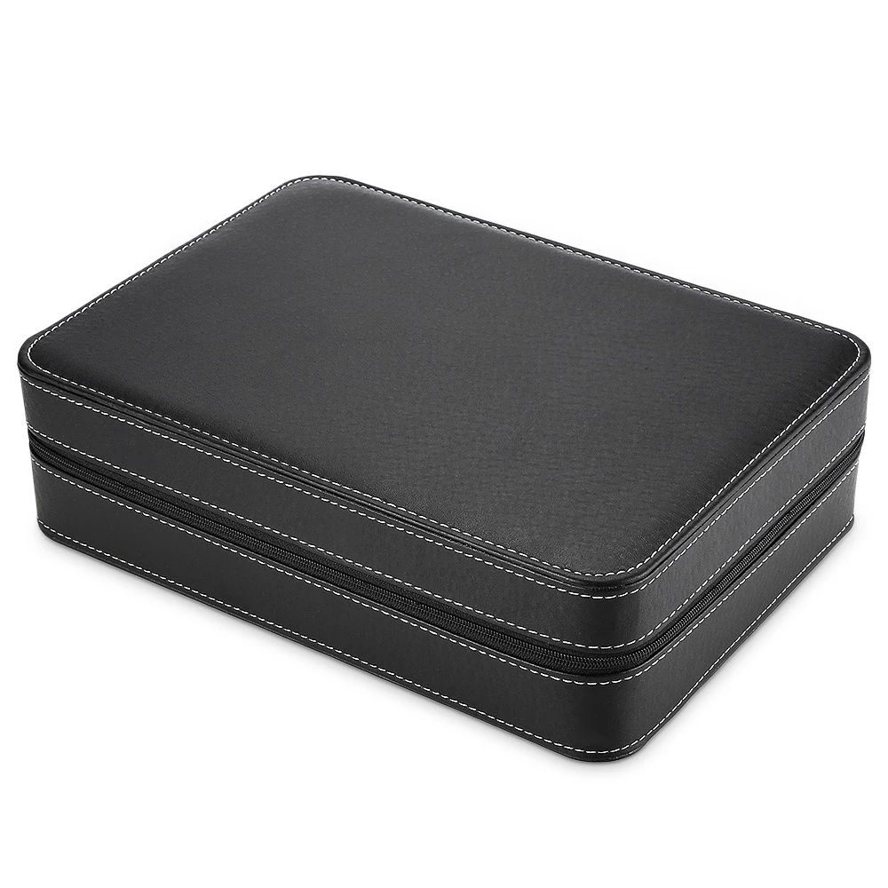 2019 Hot Special For Travel  Sport Protect 10 Grids PU Leather  Wristwatch Box CaseZipper Travel Watch  Jewelry Storage Bag Box