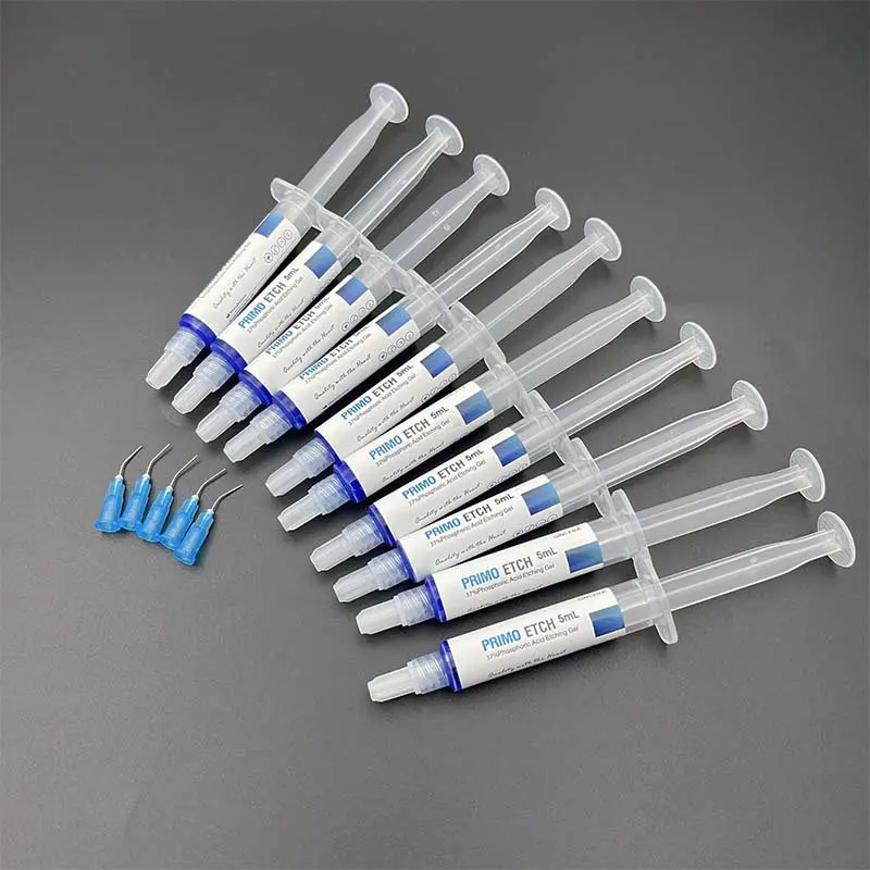 10Pcs Dental 37% Phosphoric Acid Blue Etching Gel To Treat Dentin and Enamel Dentistry Materials