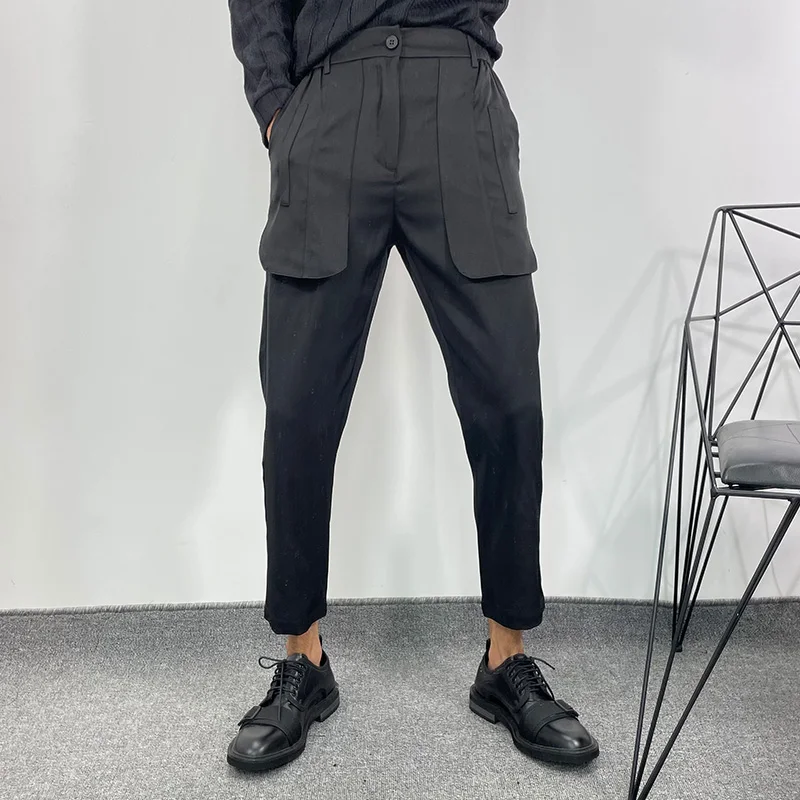 Men's Small Foot Pants Spring And Autumn Classic Simple Slim Fashion Casual Straight Tube Large Size Nine Minutes Pants