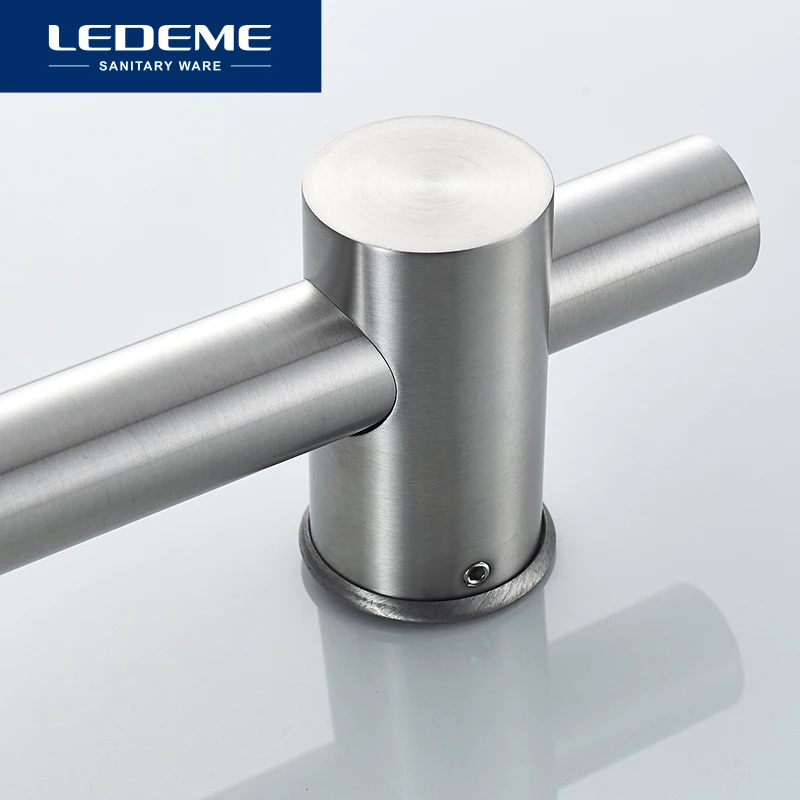 LEDEME Shower Rod Lifter Pipe Stainless Steel Lifting Frame Adjustable Head Holder L78001-3