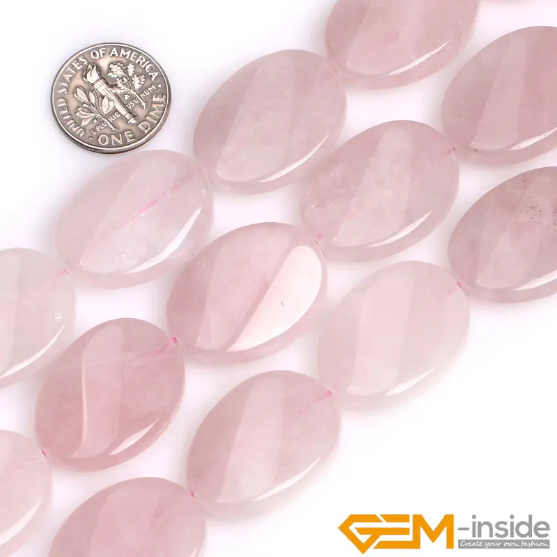 Natural Rose Quartzs Rectangle Oval Loose Spacer Accessorries Beads For Jewelry Making Strand 15\