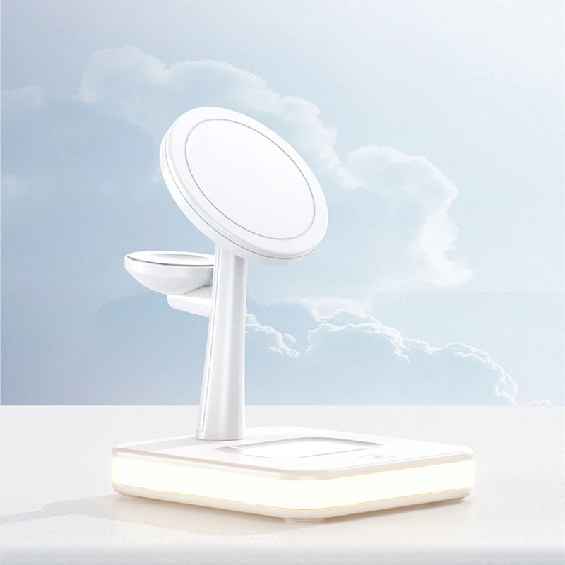 3 Trong 1 Từ Sạc Không Dây 25W Nhanh Đế Sạc Cho iPhone 12 Max Pro Mini Sạc Cho Apple đồng Hồ 6 5 Tai Nghe Airpods Pro