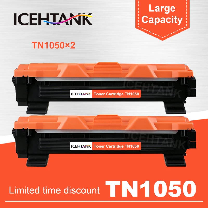 

ICEHTANK 2 PCS Compatible toner cartridge TN 1050 1050 for Brother HL-1110 1111 1112 1210 MFC-1810 1815 1816 DCP-1510 Printer