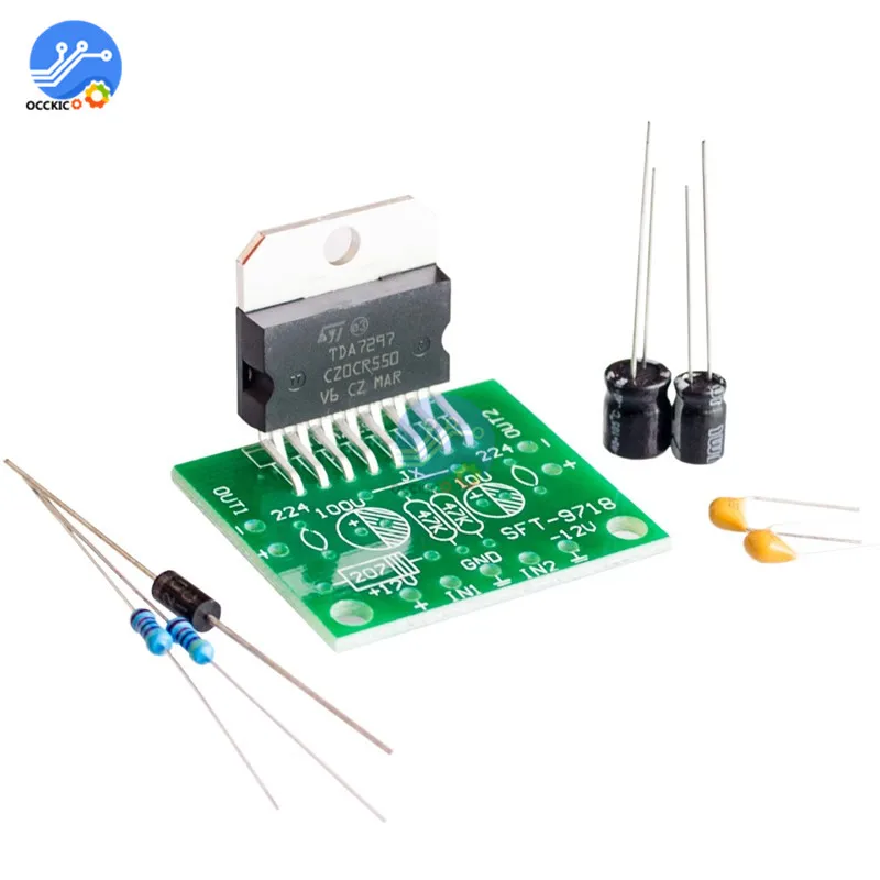 Scheda amplificatore TDA7297 amplificatore altoparlante audio suono DC 12V doppia codifica Audio 15w kit elettronico fai da te ricetrasmettitore amp