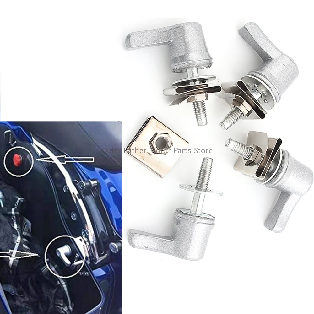 

Motorcycle Side Box Bolts moto Saddlebag lever bolts nut clips kit For Harley Davidson Models Universal With Saddlebag 2001-2019