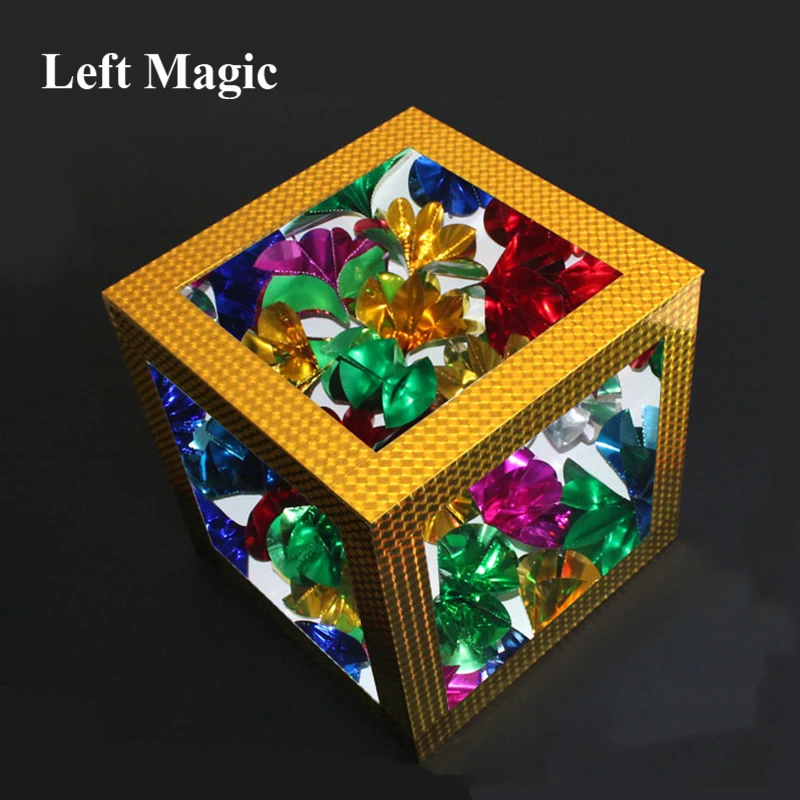 8 Inch Crystal Clear Box  - Large Magic Tricks Flower Stage Magic Props Illusions  Flowers Appearing From Transparent Box