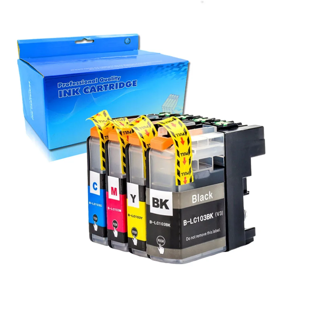 

4Pack Compatible Ink Cartridge LC103 for Brother DCP-J152W MFC-J245 MFC-J285DW MFC-J450DW MFC-J470DW MFC-J475DW Printer Inks