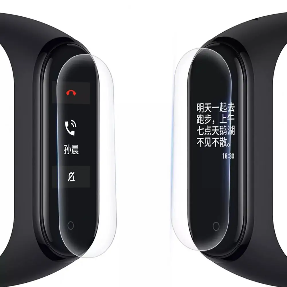 3 Stuks Horloge Beschermende Film Hoge Schermgevoeligheid Zelfadhesie Horloge Schermbeschermer Voor Mi Band 4/5/6