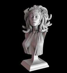 60mm Resin Model Kits Medusa Bust Unpainted Sculpture Figure No Color RW-138B