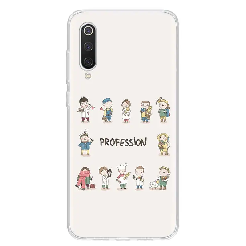 Cute Profession Teacher Phone Case Cover for Xiaomi Redmi Note 13 12S 12 11 11S 11T 11E 10 Pro 10S 9 9S 9T 8 8T 7 Plus Print Coq