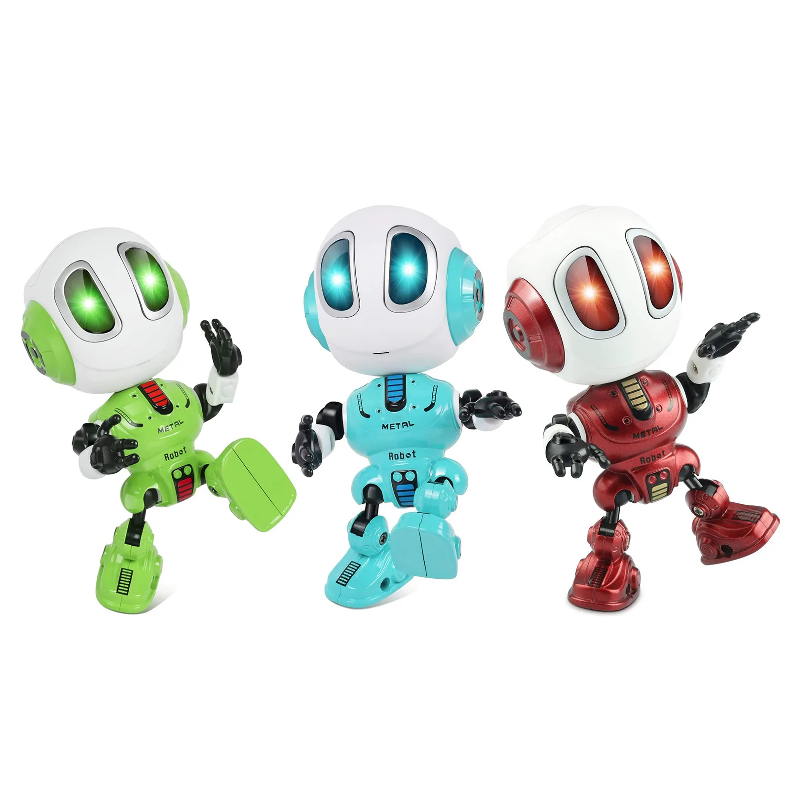 Smart Talking Robot Toy DIY USB Electric Toy Colorful LED Eyes Intelligent Robots Gifts Toys For Children