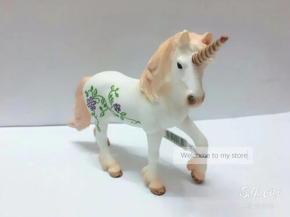 Figurka PVC, model zwierzęcia, dekoracja, jednorożec, koń-jednorożec