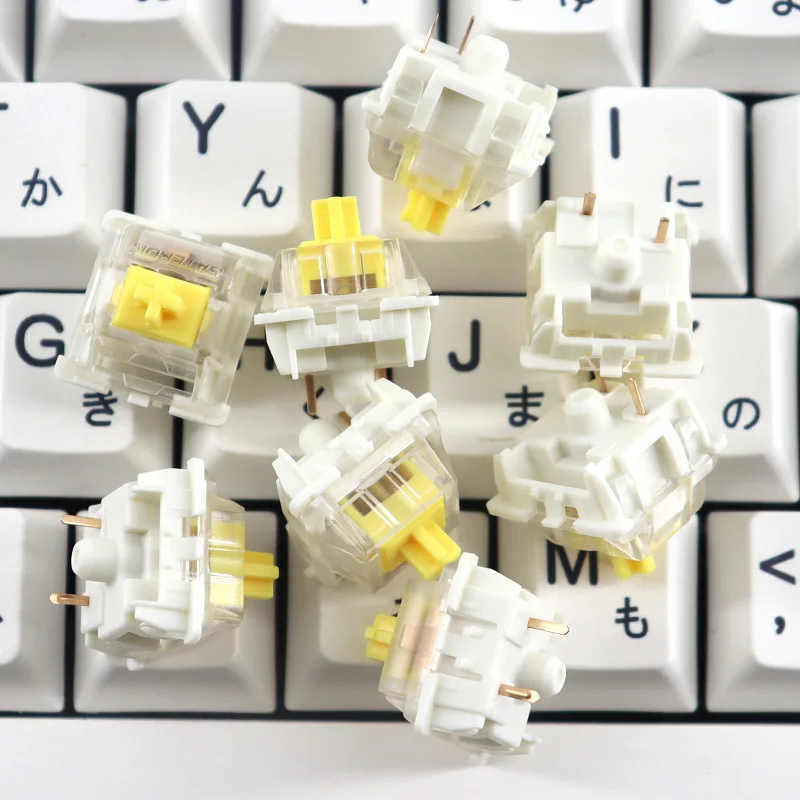 Gateron สวิทช์ SMD 3 Pin สีดำสีแดงสีน้ำตาลสีฟ้าสีเขียวใสสีเหลืองสำหรับคีย์บอร์ด Cherry Mx Mechanical Switches 10Pcs