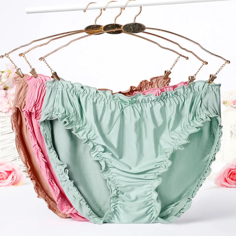 3Pcs/lot Ropa Interior Femenina Woman Underwears Plus Size 6XL Ice Silk Modal Cool Soft High Elasticity Women\'s Panties