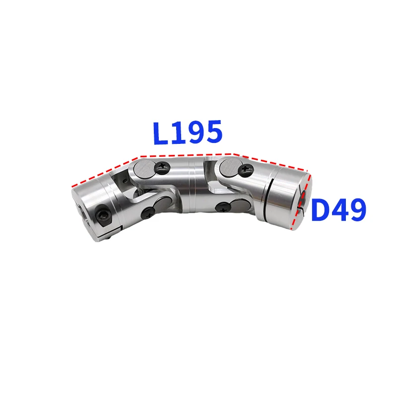 

D49 L195 Universal Coupling Metal Cardan Connector Precision Double Section GHA Telescopic Cross Joint Transmission WSSP