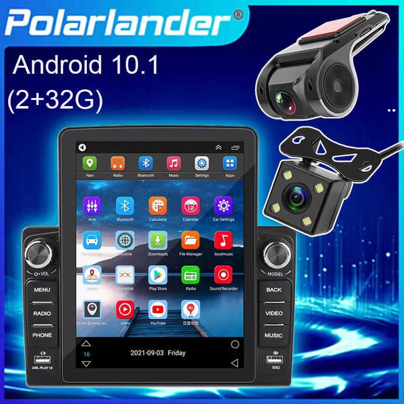 

Car Radio 9.5'' 2 DIN Android 10.1 GPS Navigation 2+32G APP MP5 Bluetooth IPS Vertical Touch Screen Mobile Phone Interconnection