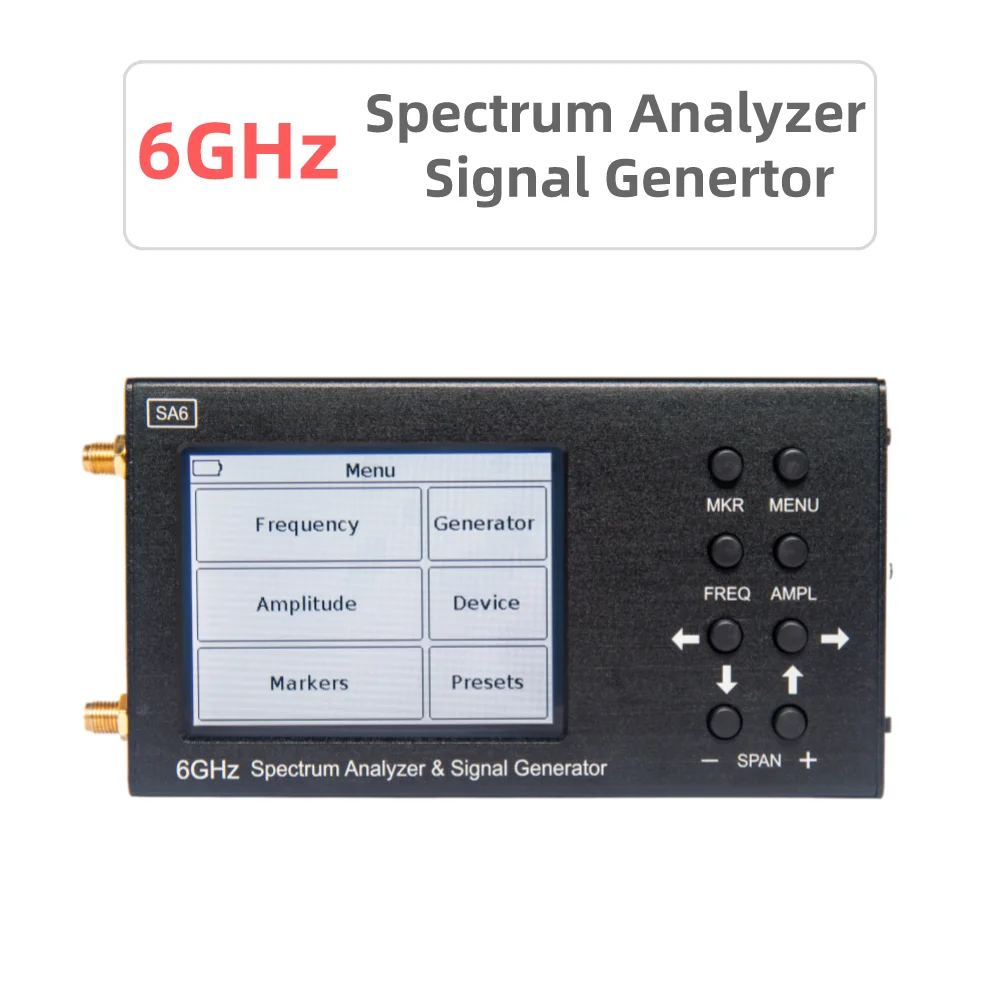 6GHz SA6 Portable RF Spectrum Analyzer Spectrum Explorer  Signal Genertor With Tracking Generator 6.2 GHz With Touchscreen