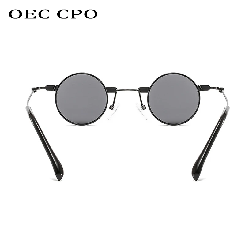 Vintage Mężczyźni Okulary przeciwsłoneczne Kobiety Retro Punk Style Mała okrągła metalowa ramka Kolorowe soczewki Okulary przeciwsłoneczne Moda Okulary Gafas sol mujer — zdjęcie 4