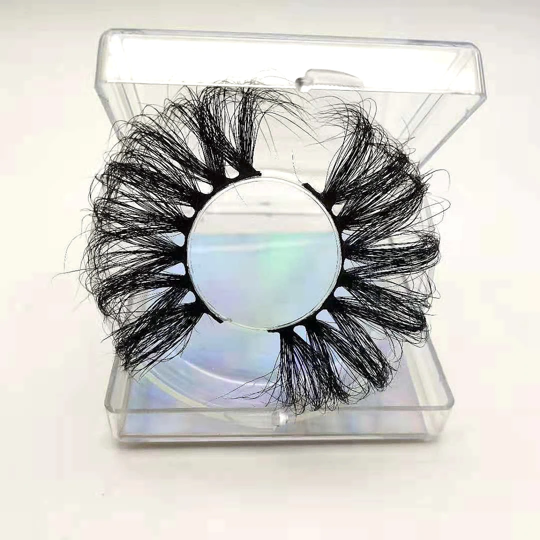 25mm Mink Eyelashes Fluffy Lashes Dramatic Messy Long Volume False Eyelashes Makeup Wholesale 25mm 3d Cruelty free mink Lashes