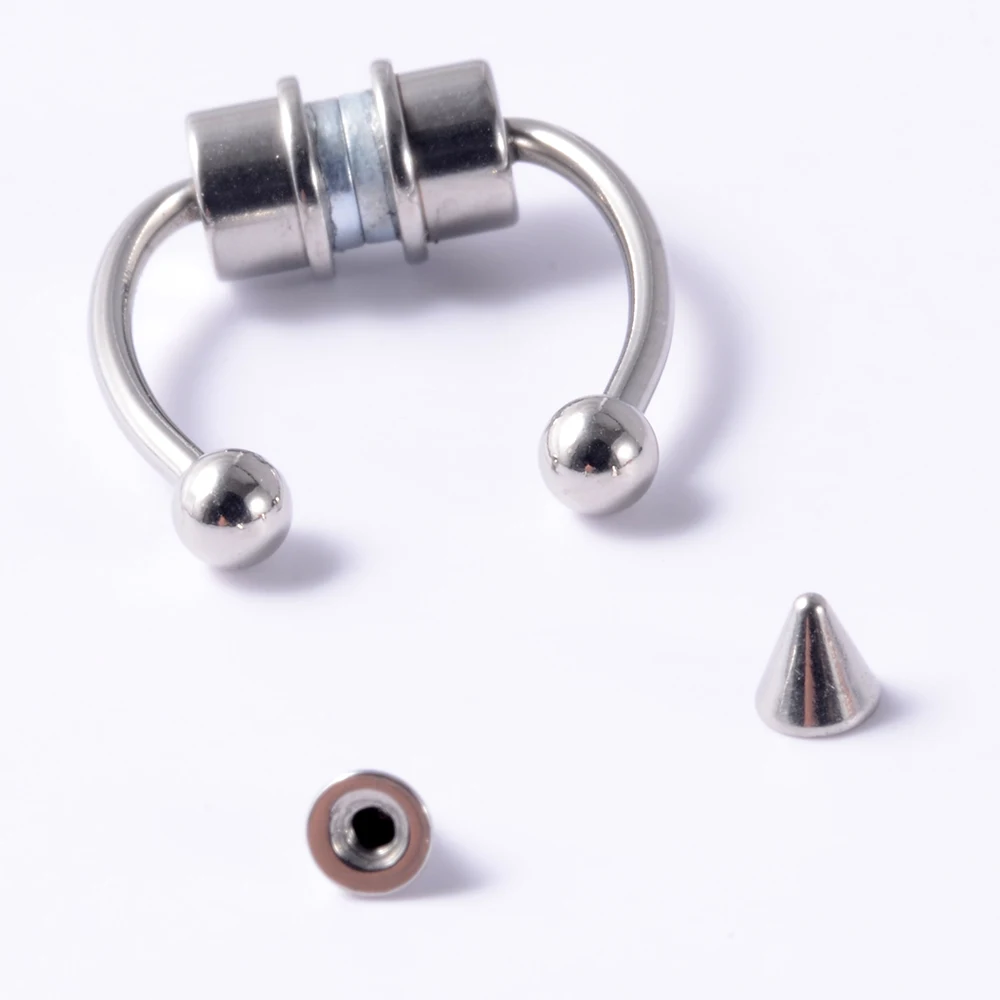 Bijoux De Nez Et Oreilles Faux Magnétiques AVYRING - Set 12 Studs Acier Inoxydable Or/Argent