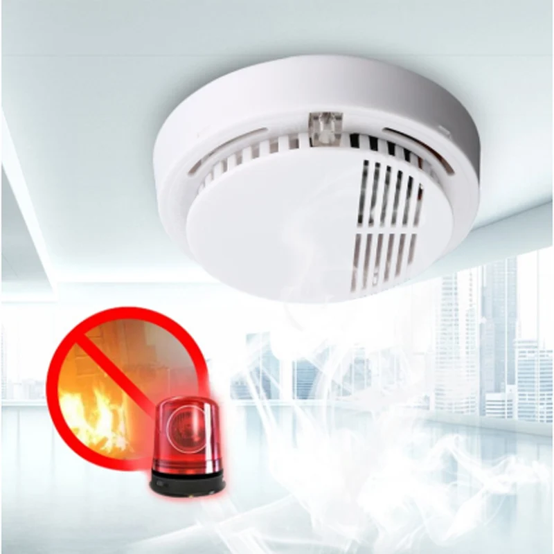 Brandalarm Detector Onafhankelijke Rookmelder Sensor Voor Home Office Security Optische 15/433Mhz Roken Detector Alarm