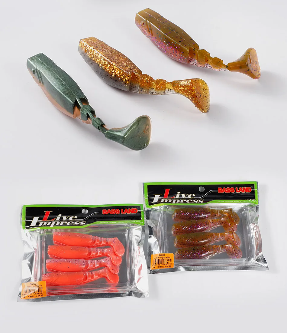 Bassland Weicher Köder 55mm 75mm 85mm Silikon Köder Künstliche Wobbler Karpfen Bass Pike Fishing Tackle Leurre Souple – Detail 8