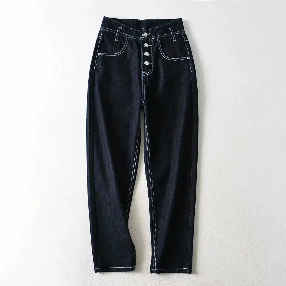 High Waist Jeans Vintage Sexy Boyfriend Jeans for Women Denim Pants