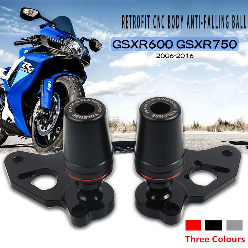 Motocicleta Falling Frame de proteção, Slider Fairing Guard, Crash Protector, apto para GSXR 750, 600, GSX R750, R600, 2006-2016, 2015