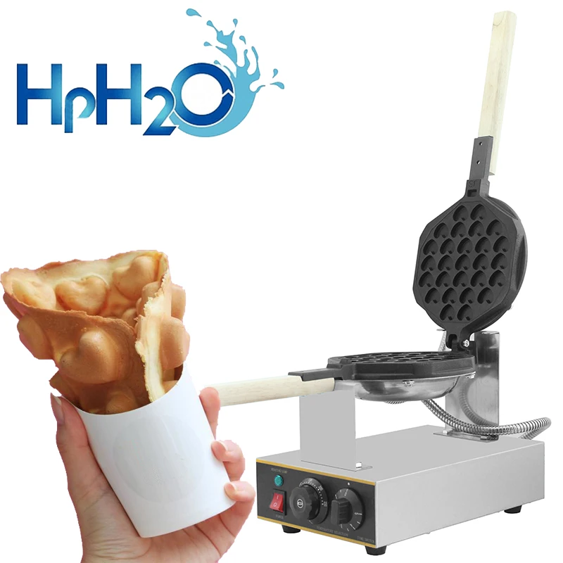 Máquina eléctrica para hacer gofres con forma de corazón, utensilio comercial para hacer gofres con forma de huevo, gofres de hong kong, horno de