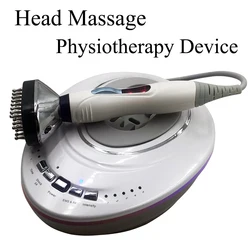 Cabeça massagem fisioterapia dispositivo crescimento do cabelo rebrota massageador escova ems microcorrente vibração rf hipertermia terapia de luz