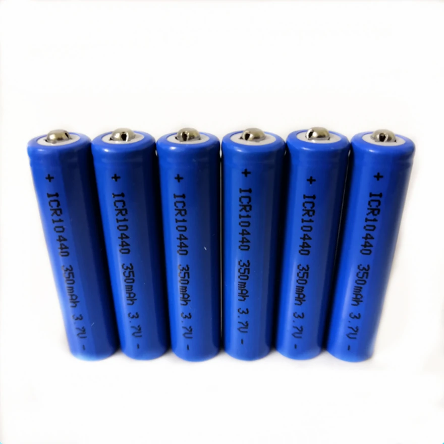 

6pcs/lot High quality 3.7v 350mAh AAA rechargeable battery 10440 lithium battery hand suitable flashlight