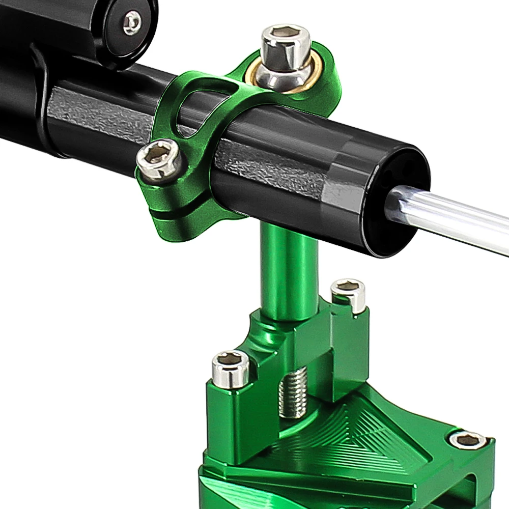 CNC Steering Damper Stabilizer and Titanium Bracket Mounting For Kawasaki Ninja 300 NINJA300 EX300 2013-2017 2014 2015