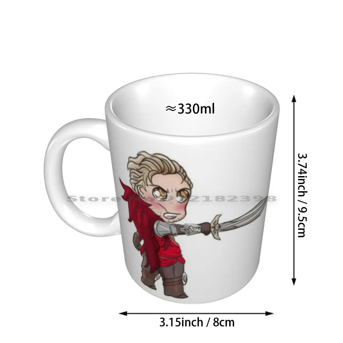 Cullen-Chibi Ceramic Mugs Coffee Cups Milk Tea Mug Cullen Commander Cullen Commander Cullen Dragon Age Dragon Age Inquisition