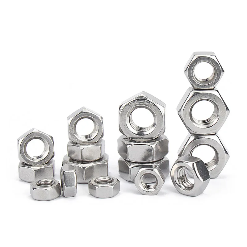 Tuerca hexagonal de rosca inversa, M4, M5, M6, M8, M10-M20, Tuercas izquierda giratoria, acero inoxidable A2, 5 unidades