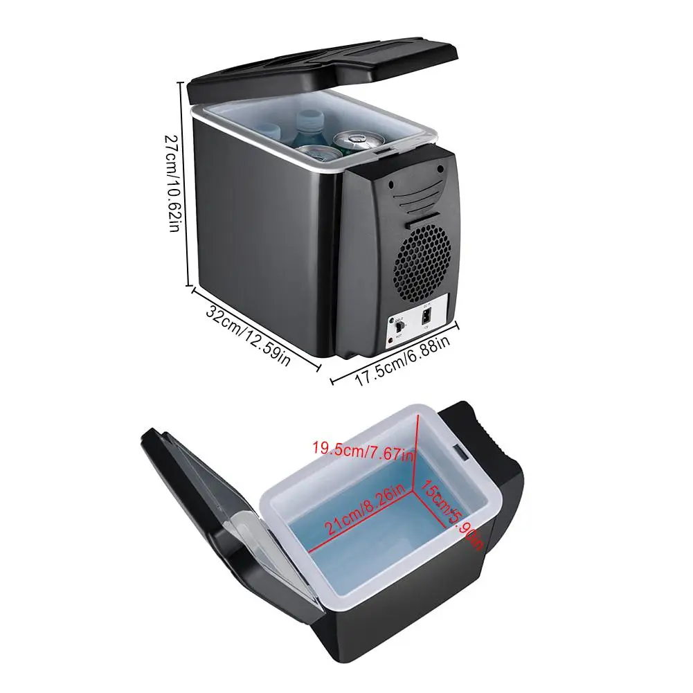 6 Liter Car Mini Refrigerator Lightweight Dual-Use Insulated Cooler Box Container Nevera Compresor 12 V In Refrigerators