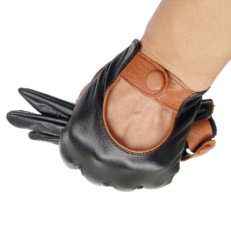 carttigercatMens Luxury Genuine Goatskin Leather Driving Gloves soft Unlined for a tighter fit and extra flexibility