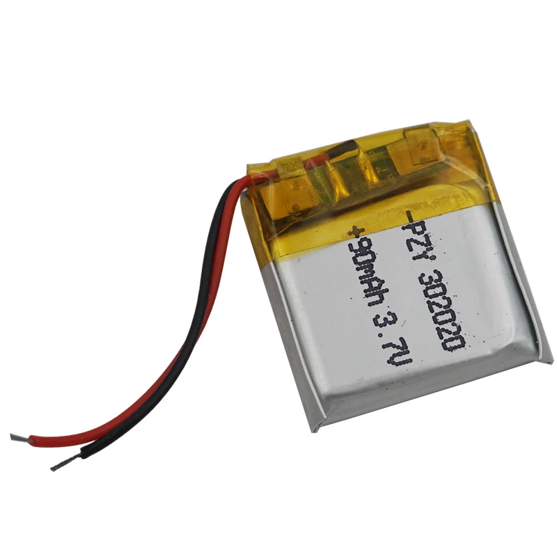 5pcs 3.7V 90 mAh 302020 Rechargeable Polymer Li Lithium Lipo Battery Cell For Headphones Earphone Bluetooth Speaker Smart DIY